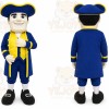 Blue Colonial Man Mascot Costume for Events and Promotions