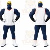 Blue Masked Superhero Mascot Costume for Events and Promotions