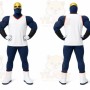 Blue Masked Superhero Mascot Costume for Events and Promotions