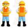 Yellow Construction Worker Mascot Costume for Events and Promotions