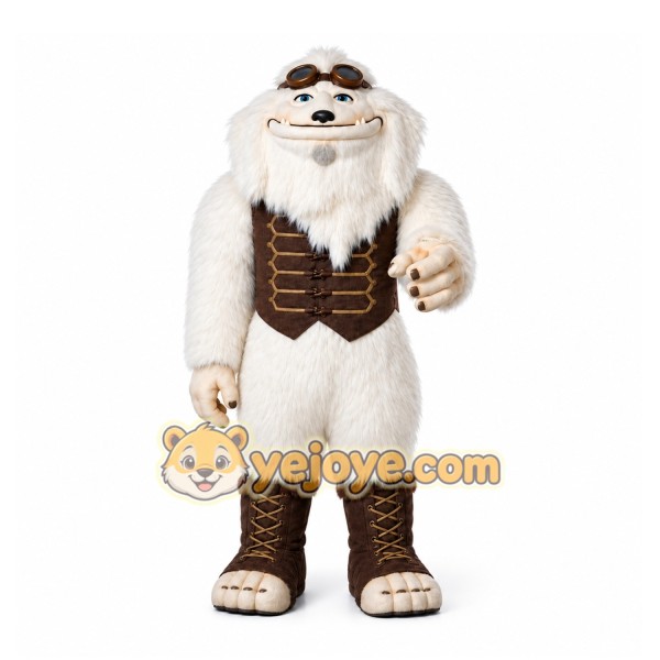 White Yeti Mascot Costume for Holiday Events White Yeti Mascot Costume for Holiday Events