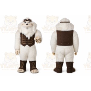 White Yeti Mascot Costume for Holiday Events