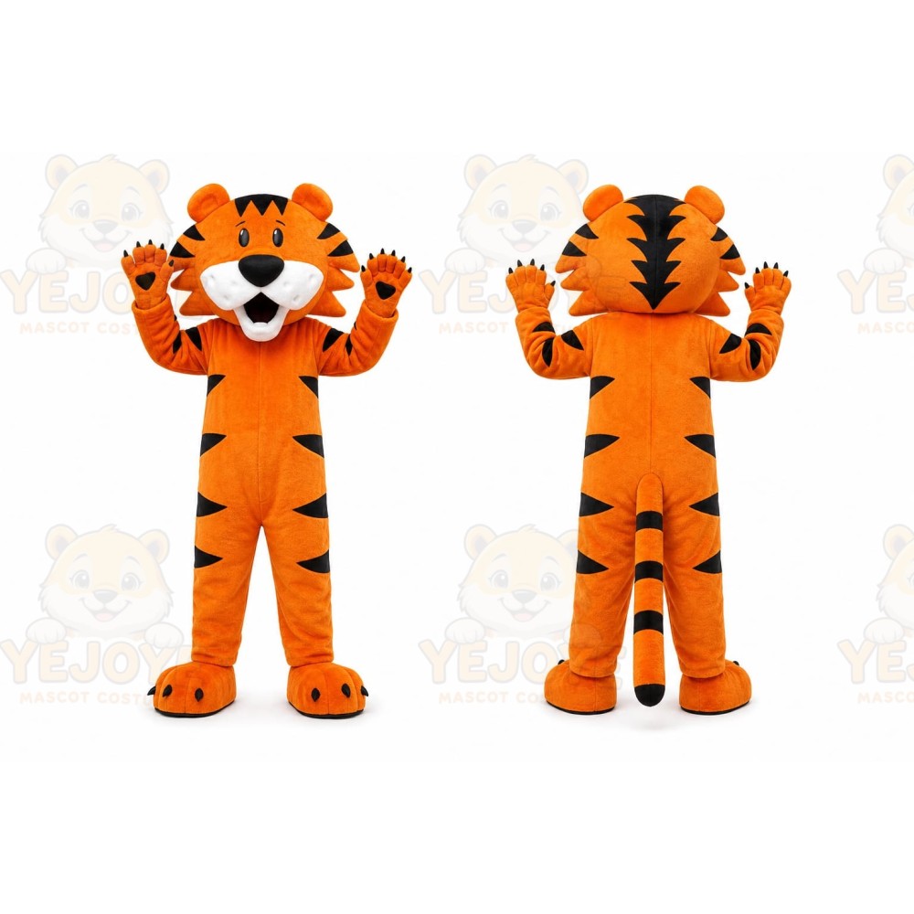 Orange Tiger Mascot Costume for Events and Promotions