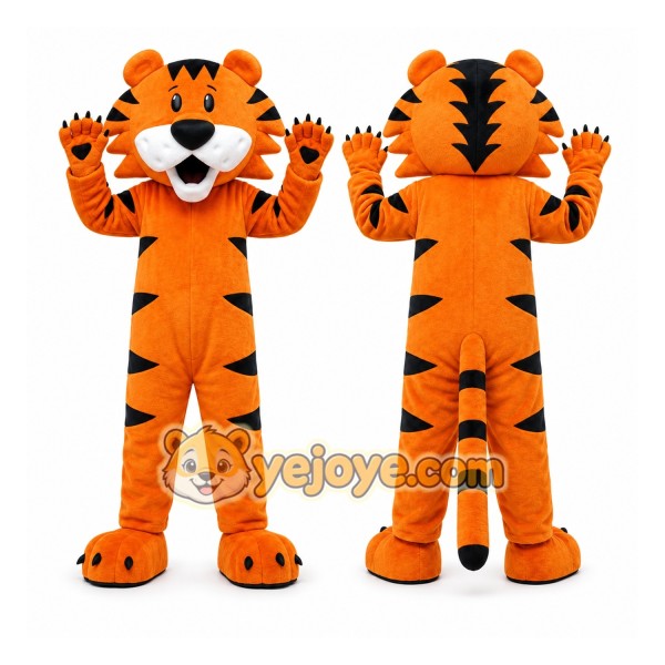 Orange Tiger Mascot Costume for Events and Promotions