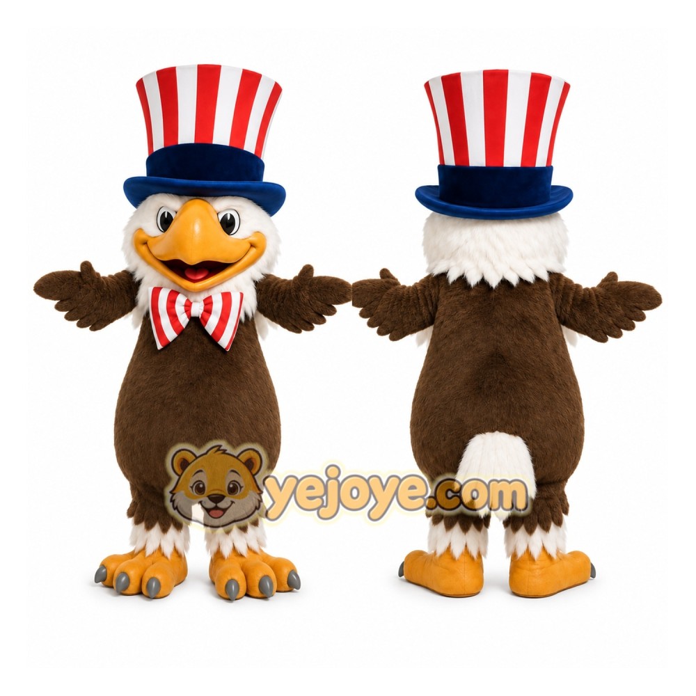 Brown Eagle Mascot Costume for Holiday Events Brown Eagle Mascot Costume for Holiday Events