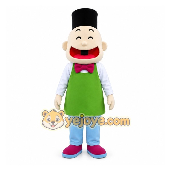 Green Sushi Chef Mascot Costume for Restaurant Promotions