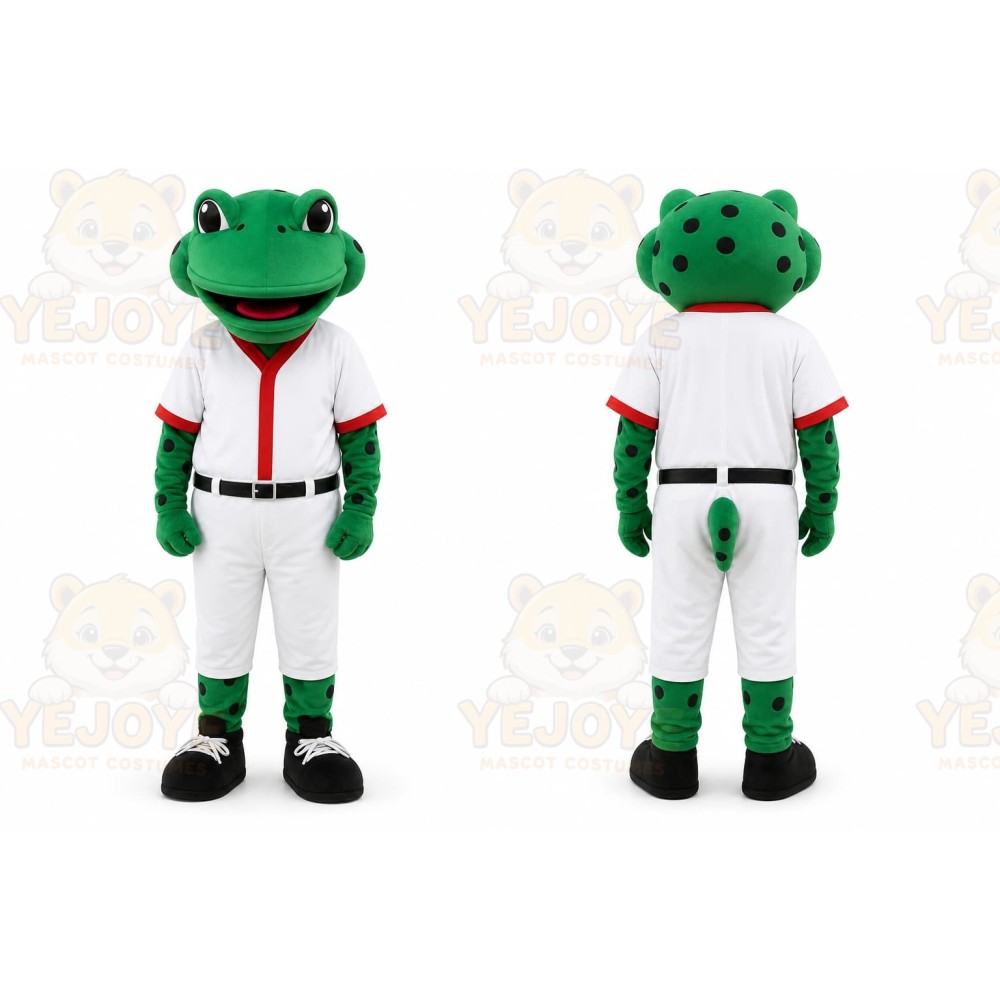 Green Frog Mascot Costume for Sports Events