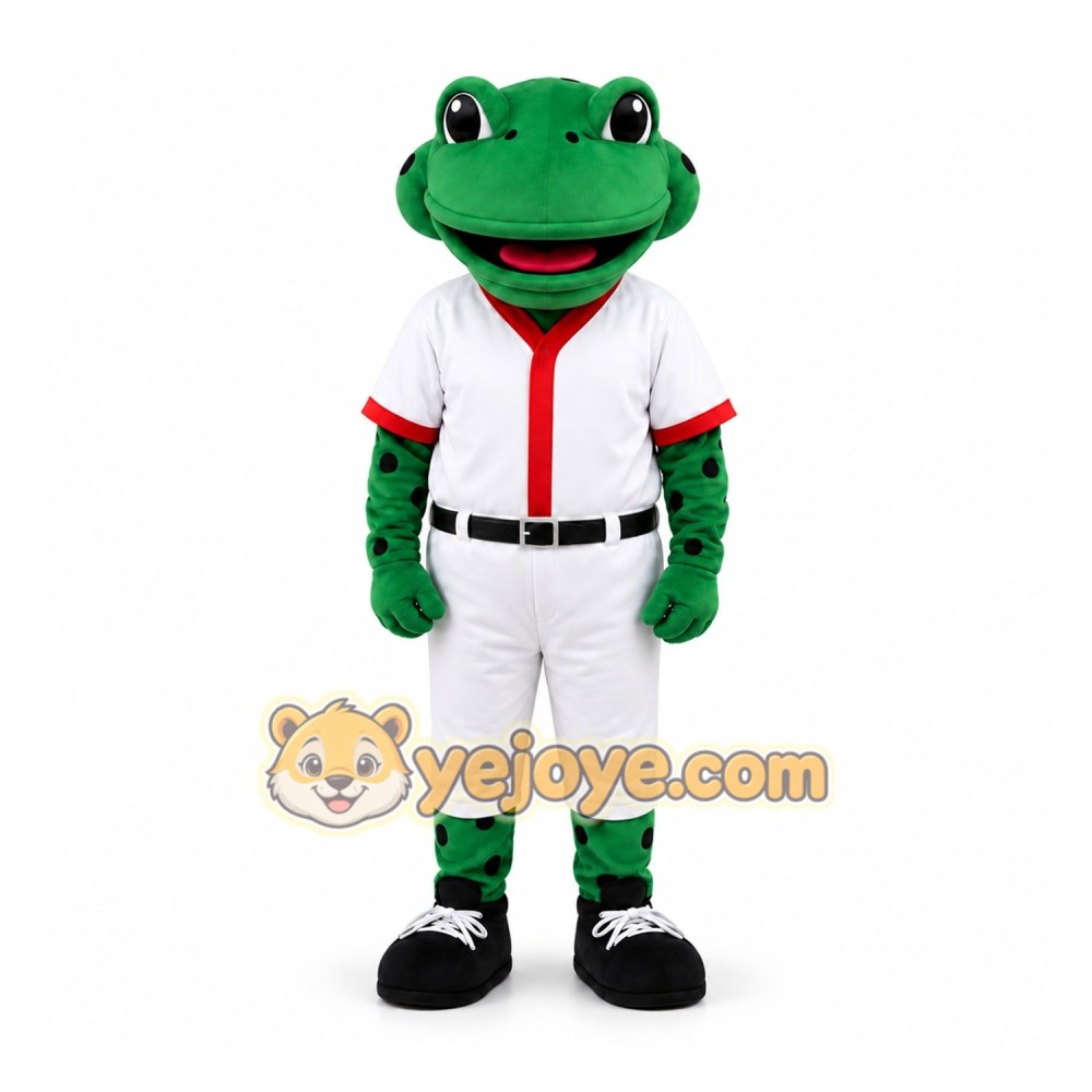 Green Frog Mascot Costume for Sports Events