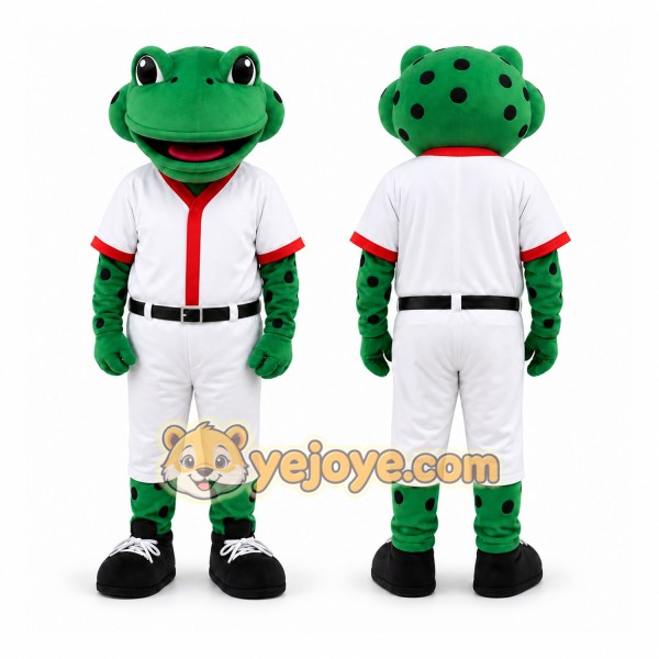 Green Frog Mascot Costume for Sports Events