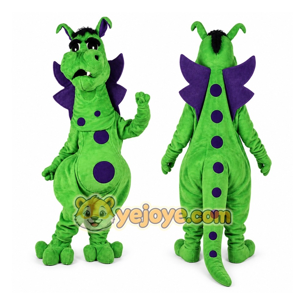 Green Dragon Mascot Costume for Children's Events