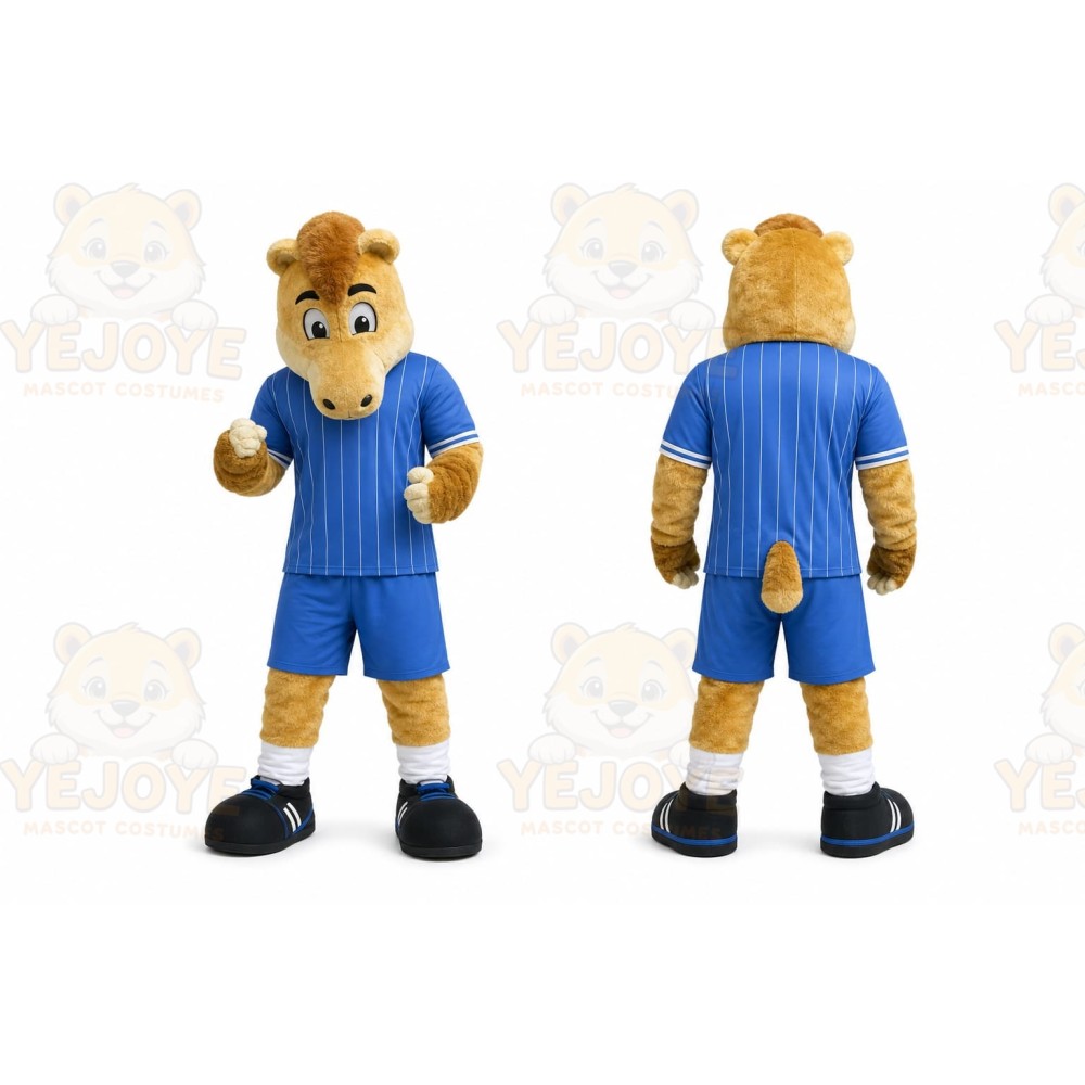 Brown Horse Mascot Costume for Sports Events