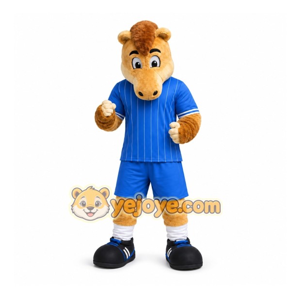 Brown Horse Mascot Costume for Sports Events
