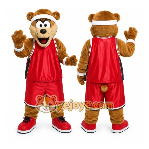 Brown Bear Mascot Costume for Sports Events