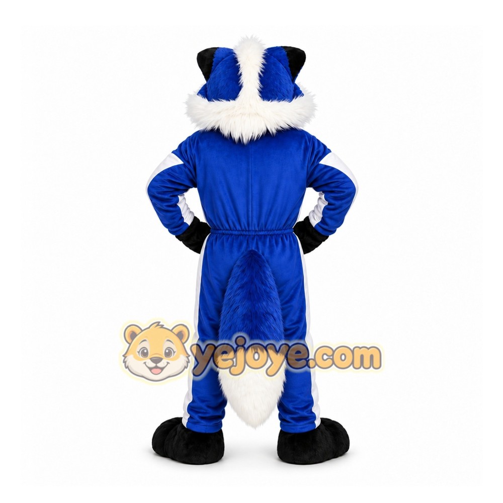 Blue Wolf Mascot Costume for Events and Promotions