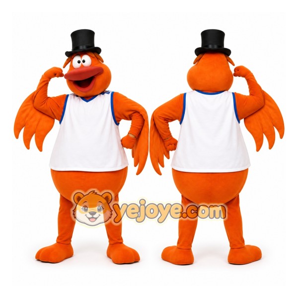 Orange Bird Mascot Costume for Events and Promotions