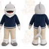 Gray Shark Mascot Costume for Sports Events
