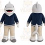 Gray Shark Mascot Costume for Sports Events