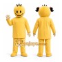 Yellow Smiley Face Mascot Costume for Events and Promotions