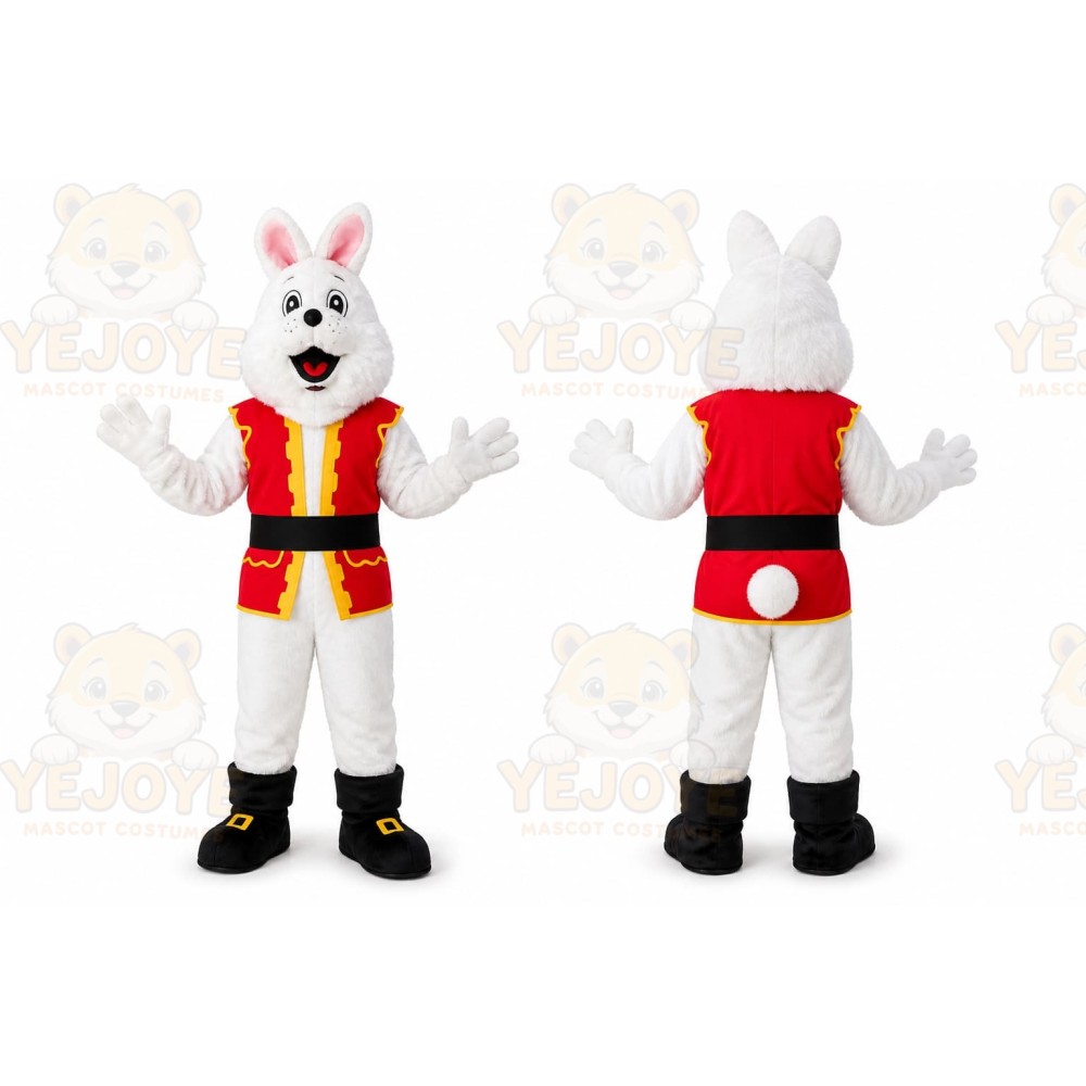 White Rabbit Mascot Costume for Holiday Events