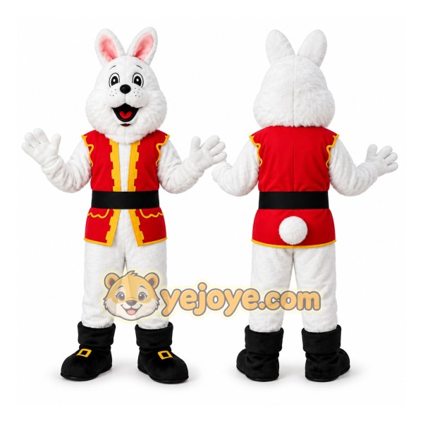 White Rabbit Mascot Costume for Holiday Events