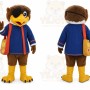 Brown Bird Mascot Costume for School Events