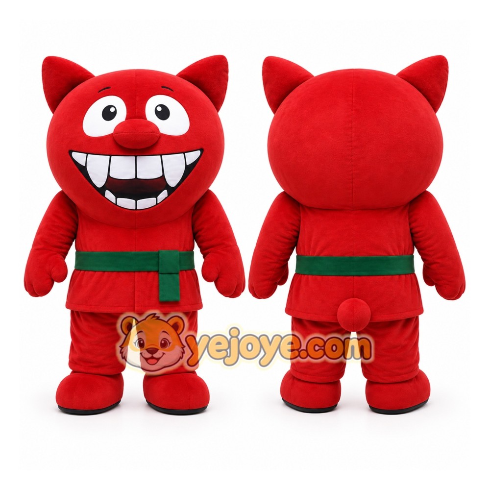 Red Cat Mascot Costume for Children's Events