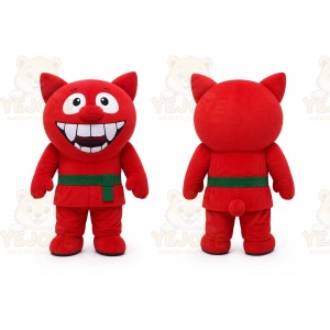 Red Cat Mascot Costume for Children's Events