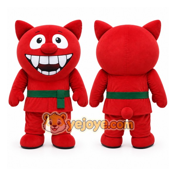 Red Cat Mascot Costume for Children's Events
