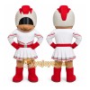 White Cheerleader Mascot Costume for Sports Events White Cheerleader Mascot Costume for Sports Events