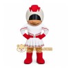 White Cheerleader Mascot Costume for Sports Events White Cheerleader Mascot Costume for Sports Events