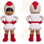 White Cheerleader Mascot Costume for Sports Events