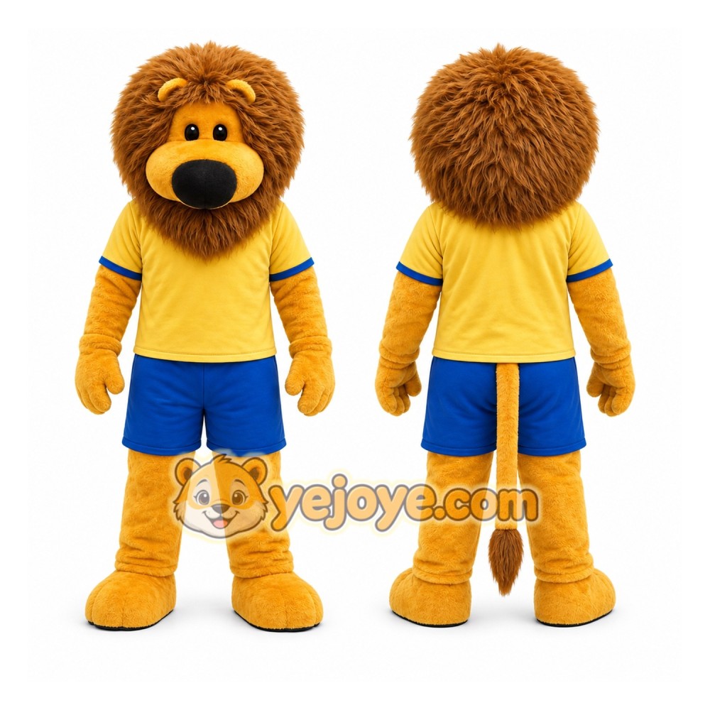 Yellow Lion Mascot Costume for Sports Events Yellow Lion Mascot Costume for Sports Events
