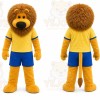 Yellow Lion Mascot Costume for Sports Events