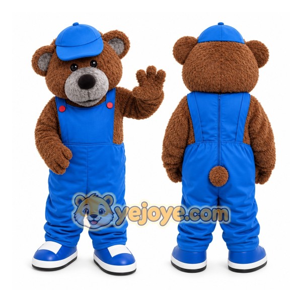 Blue Bear Mascot Costume for Children's Events