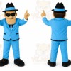 Blue Man In Suit Mascot Costume for Events and Promotions