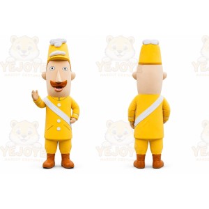 Yellow Soldier Mascot Costume for Events and Promotions