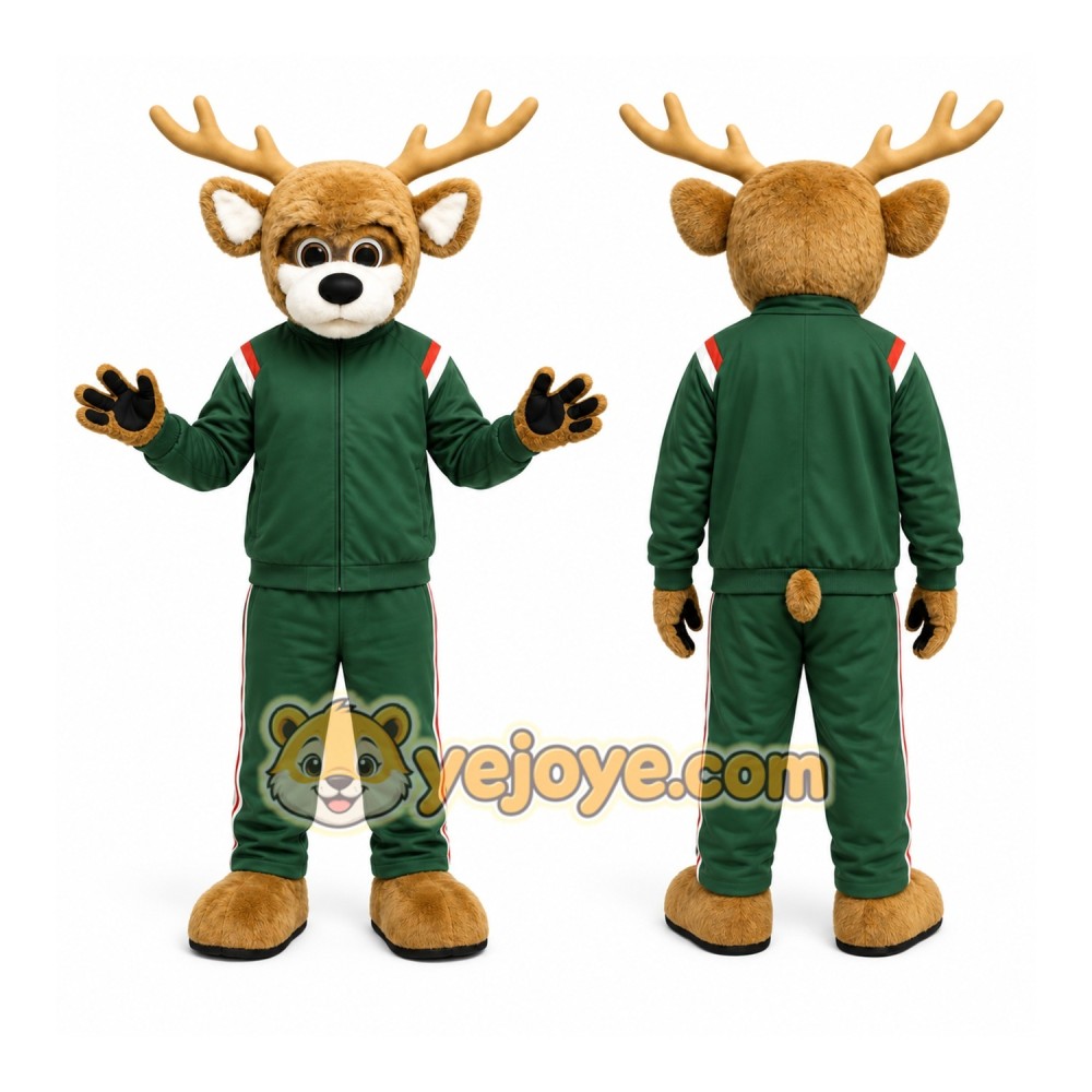 Green Deer Mascot Costume for Sports Events Green Deer Mascot Costume for Sports Events