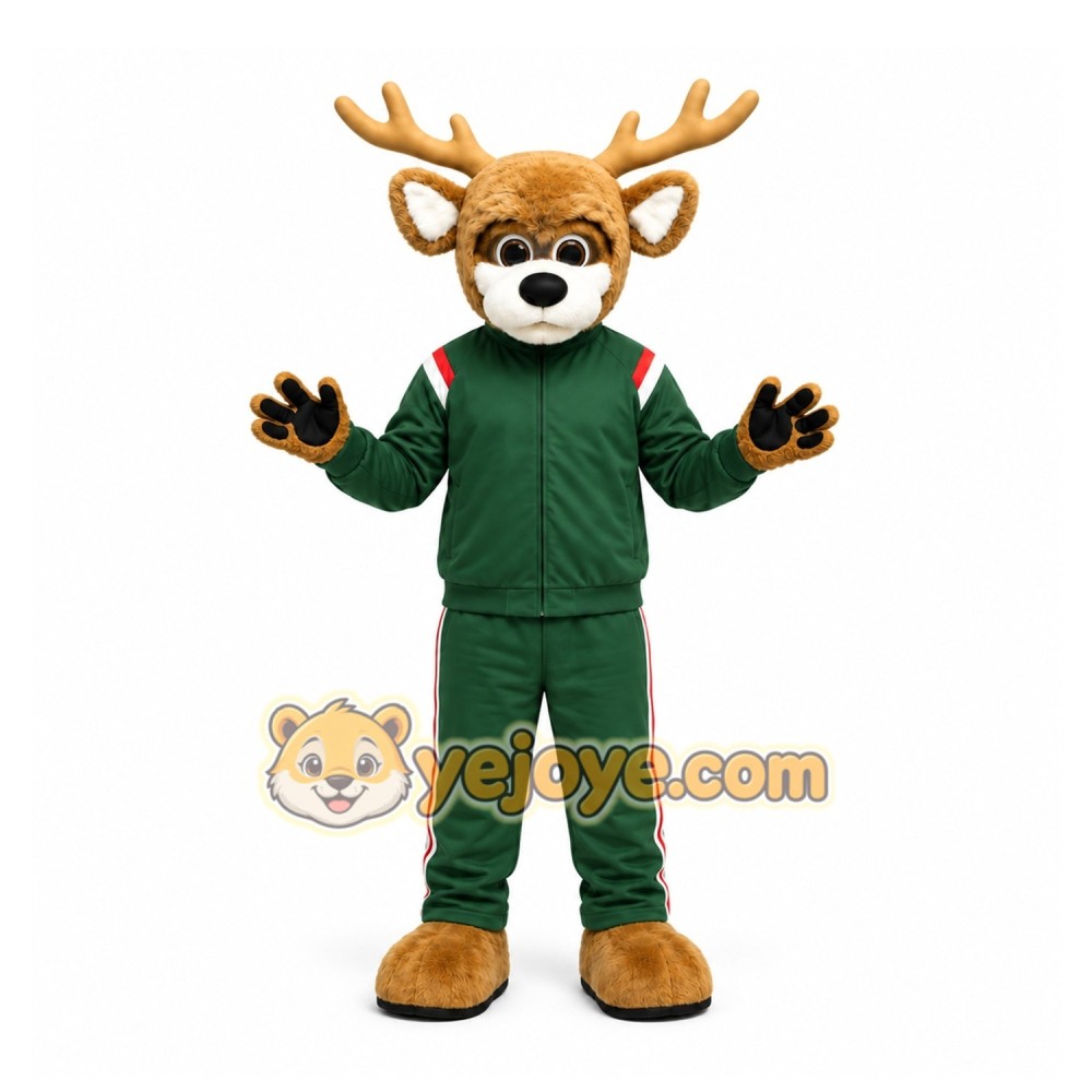 Green Deer Mascot Costume for Sports Events Green Deer Mascot Costume for Sports Events