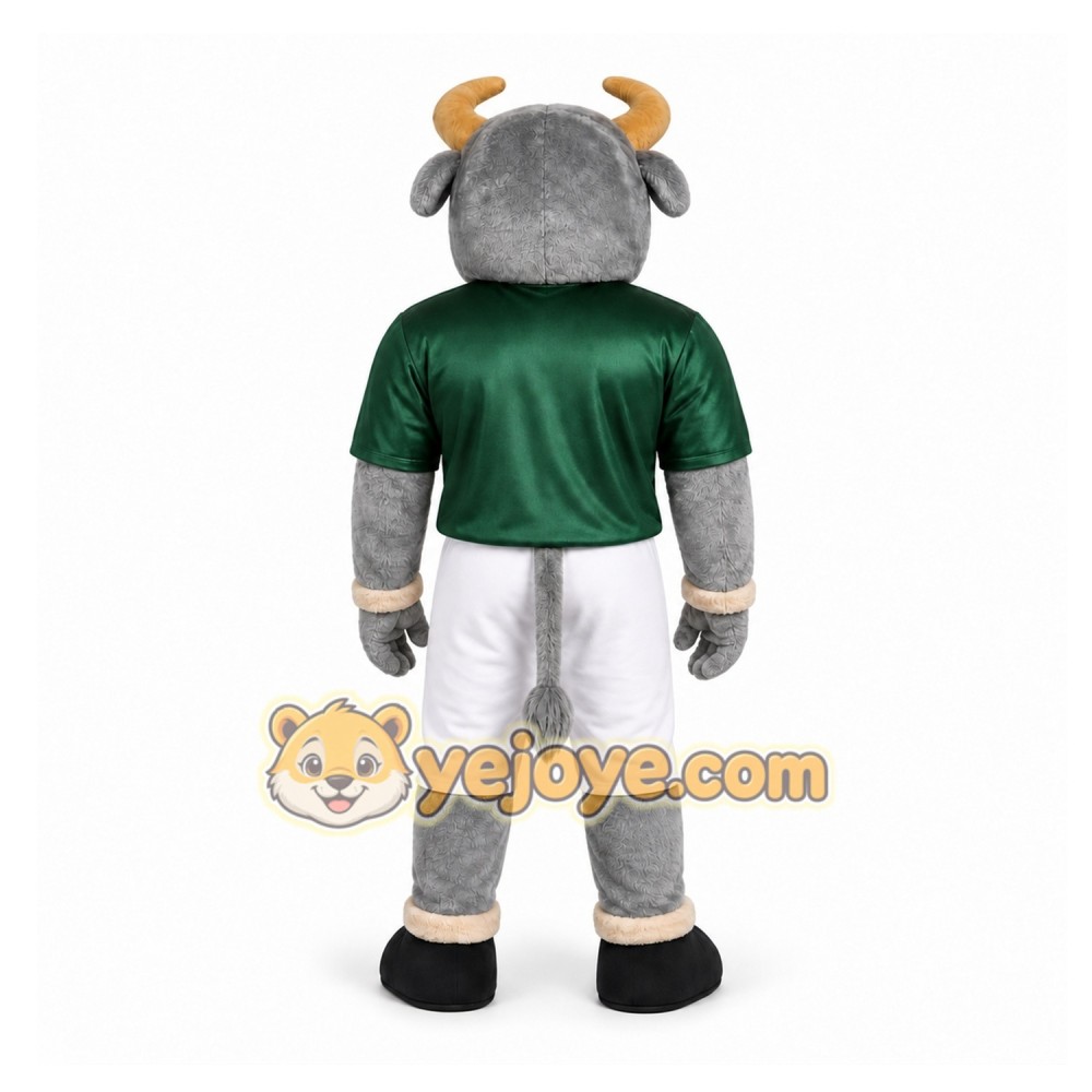 Gray Bull Mascot Costume for Sports Events Gray Bull Mascot Costume for Sports Events