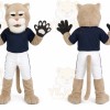 Beige Cougar Mascot Costume for Sports Events