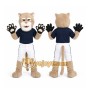 Beige Cougar Mascot Costume for Sports Events