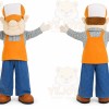 Orange Worker Mascot Costume for Events and Promotions