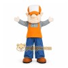 Orange Worker Mascot Costume for Events and Promotions Orange Worker Mascot Costume for Events and Promotions