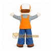 Orange Worker Mascot Costume for Events and Promotions Orange Worker Mascot Costume for Events and Promotions
