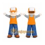 Orange Worker Mascot Costume for Events and Promotions