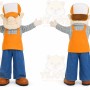 Orange Worker Mascot Costume for Events and Promotions