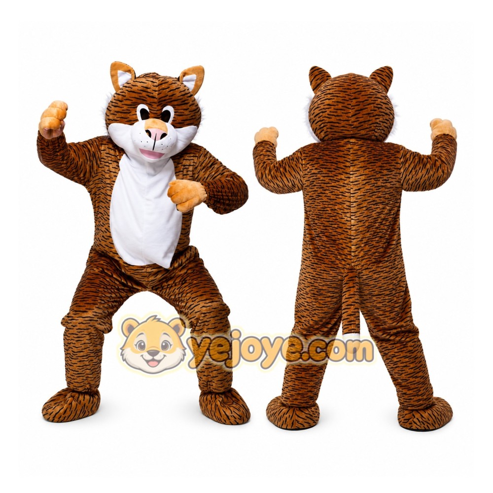 Brown Cat Mascot Costume for Children's Events