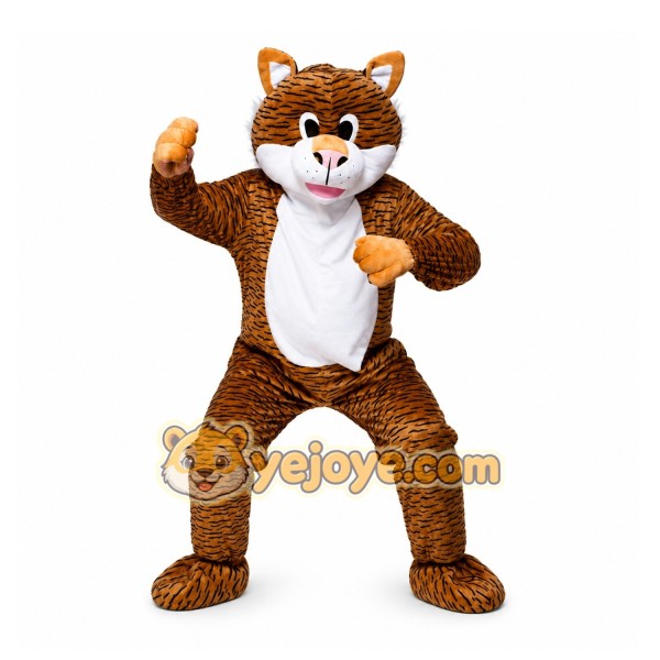 Brown Cat Mascot Costume for Children's Events
