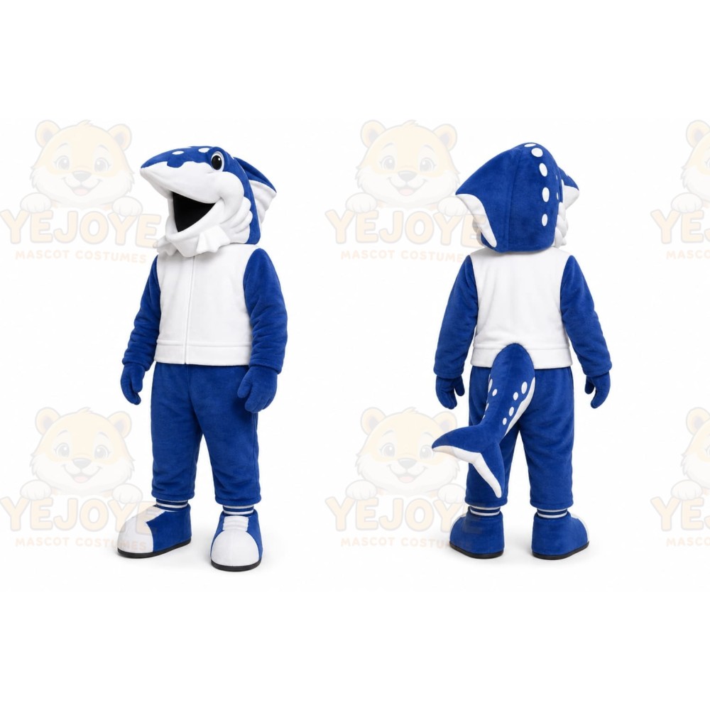 Blue Shark Mascot Costume for Events and Promotions