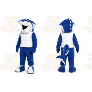 Blue Shark Mascot Costume for Events and Promotions